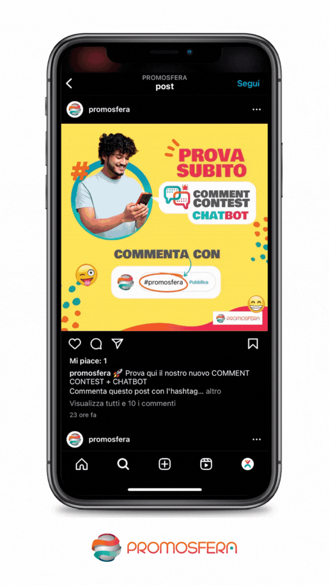 Scopri Comment Contest CHATBOT